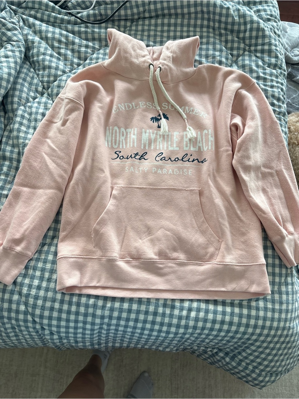 Ocean Drive Soft Pink North Myrtle Beach Pullover Hoodie